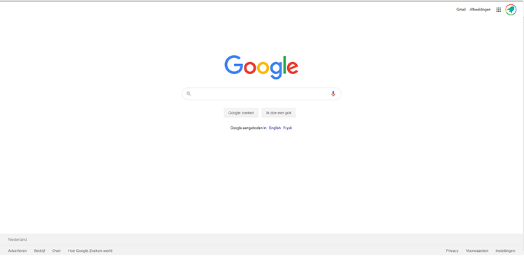 Homepagina Google